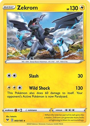 Zekrom 60/185 - Vivid Voltage Holofoil - Premium Pokemon Single from Nintendo - Just $0.50! Shop now at Game Crave Tournament Store