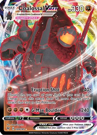 Coalossal VMAX 99/185 - Vivid Voltage Holofoil - Premium Pokemon Single from Nintendo - Just $0.85! Shop now at Game Crave Tournament Store