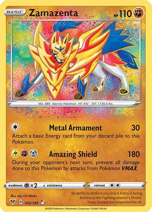 Zamazenta 102/185 - Vivid Voltage Holofoil - Premium Pokemon Single from Nintendo - Just $0.64! Shop now at Game Crave Tournament Store