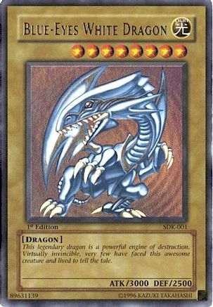 Blue-Eyes White Dragon (SDK-001) - Starter Deck: Kaiba 1st Edition - Premium Yugioh Single from Konami - Just $608.54! Shop now at Game Crave Tournament Store