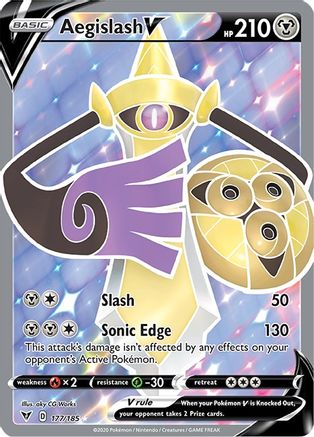 Aegislash V 177/185 - Vivid Voltage Holofoil - Premium Pokemon Single from Nintendo - Just $1.20! Shop now at Game Crave Tournament Store