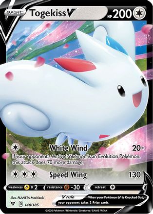 Togekiss V 140/185 - Vivid Voltage Holofoil - Premium Pokemon Single from Nintendo - Just $0.51! Shop now at Game Crave Tournament Store