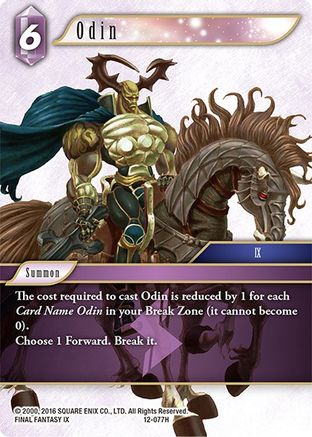Odin (OPUS XII) Foil - Premium Final Fantasy Single from Opus XII - Just $1.79! Shop now at Game Crave Tournament Store
