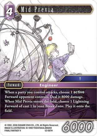 Mid Previa (OPUS XII) Foil - Premium Final Fantasy Single from Opus XII - Just $0.25! Shop now at Game Crave Tournament Store