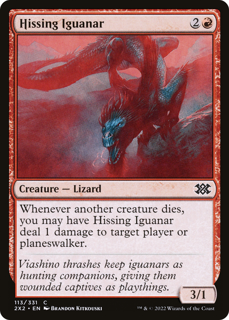 Hissing Iguanar (2X2-113) - Double Masters 2022 - Premium MTG Single from Wizards of the Coast - Just $0.25! Shop now at Game Crave Tournament Store