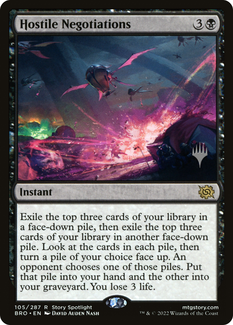 Hostile Negotiations (PBRO-105P) - The Brothers' War Promos Foil - Premium MTG Single from Wizards of the Coast - Just $0.32! Shop now at Game Crave Tournament Store