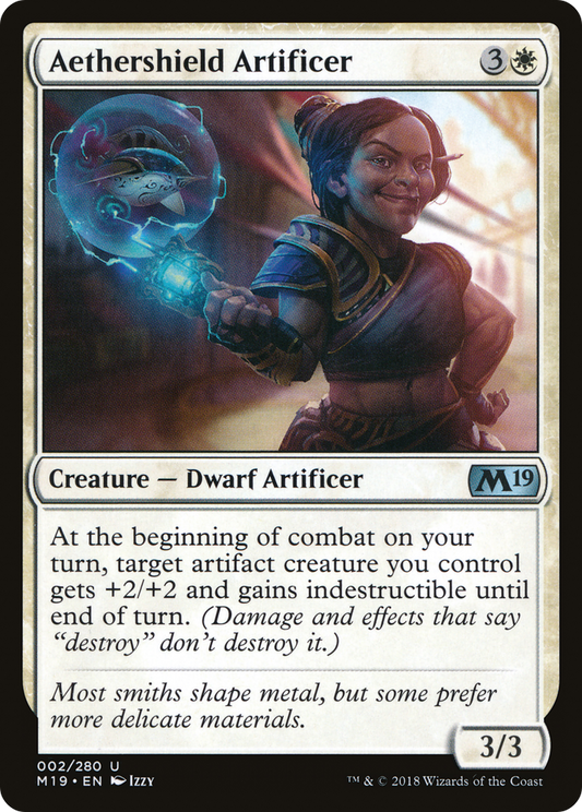 Aethershield Artificer (M19-002) - Core Set 2019 - Premium MTG Single from Wizards of the Coast - Just $0.08! Shop now at Game Crave Tournament Store
