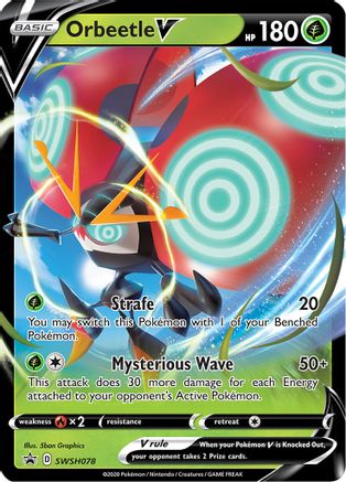 Orbeetle V SWSH078/307 - SWSH Black Star Promos Holofoil - Premium Pokemon Single from Nintendo - Just $0.50! Shop now at Game Crave Tournament Store