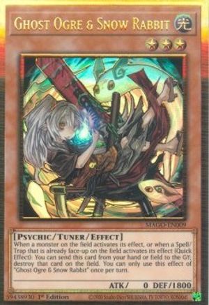Ghost Ogre & Snow Rabbit (Alternate Art) (MAGO-EN009) - Maximum Gold 1st Edition - Premium Yugioh Single from Konami - Just $3.09! Shop now at Game Crave Tournament Store