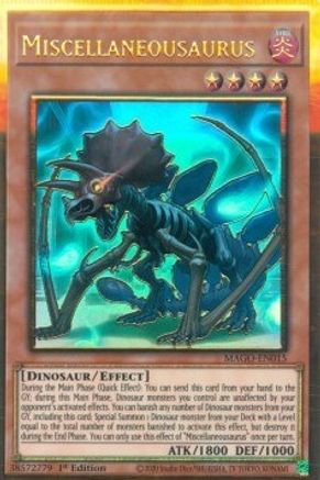 Miscellaneousaurus (MAGO-EN015) - Maximum Gold 1st Edition - Premium Yugioh Single from Konami - Just $0.46! Shop now at Game Crave Tournament Store
