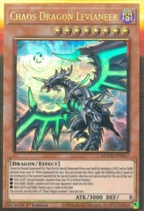 Chaos Dragon Levianeer (Alternate Art) (MAGO-EN017) - Maximum Gold 1st Edition - Premium Yugioh Single from Konami - Just $0.51! Shop now at Game Crave Tournament Store