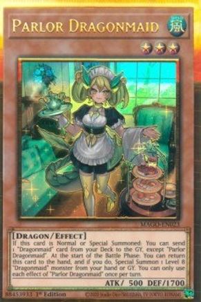 Parlor Dragonmaid (MAGO-EN023) - Maximum Gold 1st Edition - Premium Yugioh Single from Konami - Just $10.43! Shop now at Game Crave Tournament Store