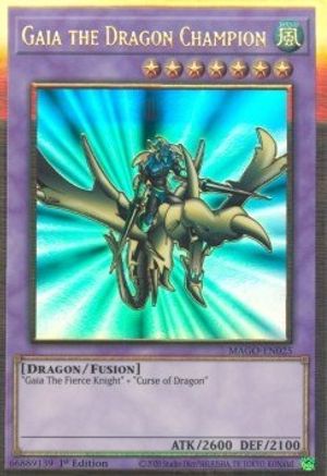 Gaia the Dragon Champion (MAGO-EN025) - Maximum Gold 1st Edition - Premium Yugioh Single from Konami - Just $0.42! Shop now at Game Crave Tournament Store