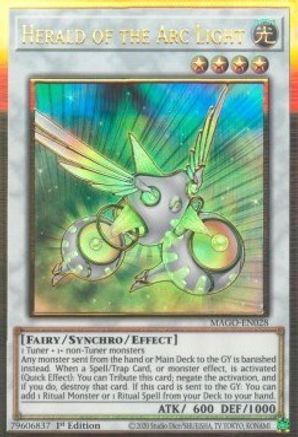 Herald of the Arc Light (MAGO-EN028) - Maximum Gold 1st Edition - Premium Yugioh Single from Konami - Just $0.43! Shop now at Game Crave Tournament Store