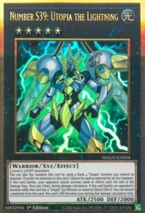 Number S39: Utopia the Lightning (MAGO-EN034) - Maximum Gold 1st Edition - Premium Yugioh Single from Konami - Just $0.32! Shop now at Game Crave Tournament Store