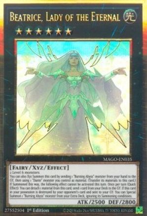 Beatrice, Lady of the Eternal (MAGO-EN035) - Maximum Gold 1st Edition - Premium Yugioh Single from Konami - Just $0.26! Shop now at Game Crave Tournament Store