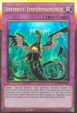 Infinite Impermanence (MAGO-EN052) - Maximum Gold 1st Edition - Premium Yugioh Single from Konami - Just $5.24! Shop now at Game Crave Tournament Store