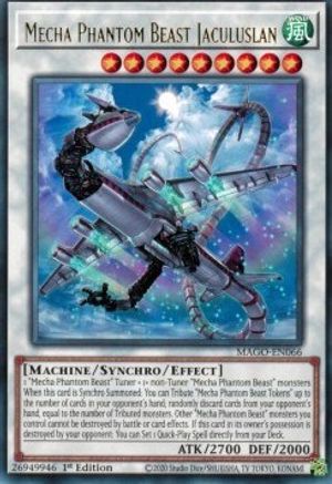 Mecha Phantom Beast Jaculuslan (MAGO-EN066) - Maximum Gold 1st Edition - Premium Yugioh Single from Konami - Just $0.25! Shop now at Game Crave Tournament Store