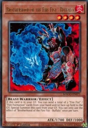 Brotherhood of the Fire Fist - Buffalo (MAGO-EN071) - Maximum Gold 1st Edition - Premium Yugioh Single from Konami - Just $0.25! Shop now at Game Crave Tournament Store