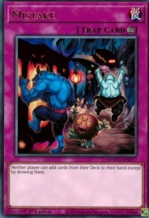 Mistake (MAGO-EN077) - Maximum Gold 1st Edition - Premium Yugioh Single from Konami - Just $0.25! Shop now at Game Crave Tournament Store
