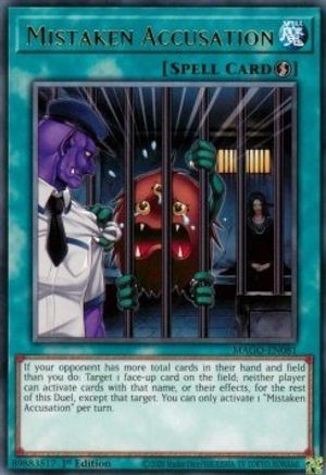 Mistaken Accusation (MAGO-EN081) - Maximum Gold 1st Edition - Premium Yugioh Single from Konami - Just $0.25! Shop now at Game Crave Tournament Store