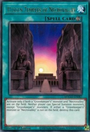 Hidden Temples of Necrovalley (MAGO-EN087) - Maximum Gold 1st Edition - Premium Yugioh Single from Konami - Just $0.21! Shop now at Game Crave Tournament Store