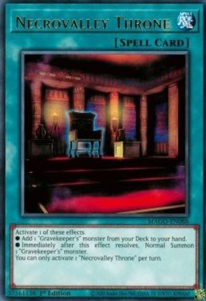 Necrovalley Throne (MAGO-EN088) - Maximum Gold 1st Edition - Premium Yugioh Single from Konami - Just $0.08! Shop now at Game Crave Tournament Store