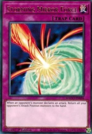 Storming Mirror Force (MAGO-EN096) - Maximum Gold 1st Edition - Premium Yugioh Single from Konami - Just $0.49! Shop now at Game Crave Tournament Store