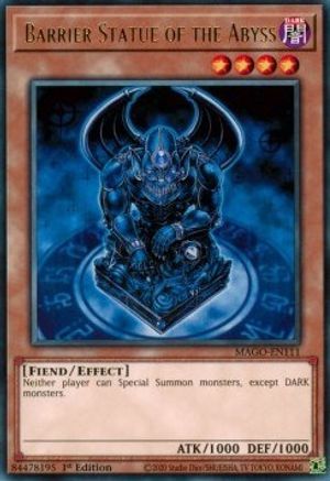 Barrier Statue of the Abyss (MAGO-EN111) - Maximum Gold 1st Edition - Premium Yugioh Single from Konami - Just $0.42! Shop now at Game Crave Tournament Store