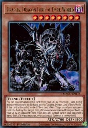 Grapha, Dragon Lord of Dark World (MAGO-EN118) - Maximum Gold 1st Edition - Premium Yugioh Single from Konami - Just $0.25! Shop now at Game Crave Tournament Store