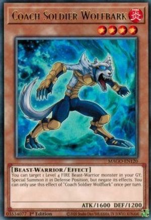 Coach Soldier Wolfbark (MAGO-EN120) - Maximum Gold 1st Edition - Premium Yugioh Single from Konami - Just $0.25! Shop now at Game Crave Tournament Store