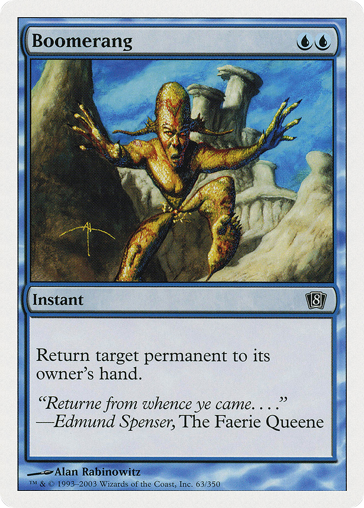 Boomerang (8ED-063) - Eighth Edition - Premium MTG Single from Wizards of the Coast - Just $0.08! Shop now at Game Crave Tournament Store