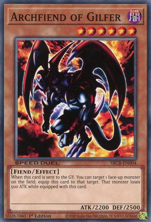 Archfiend of Gilfer (SBCB-EN004) - Speed Duel: Battle City Box 1st Edition - Premium Yugioh Single from Konami - Just $0.25! Shop now at Game Crave Tournament Store