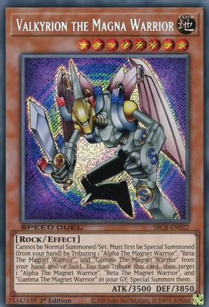 Valkyrion the Magna Warrior (Secret) (SBCB-EN022) - Speed Duel: Battle City Box 1st Edition - Premium Yugioh Single from Konami - Just $3.14! Shop now at Game Crave Tournament Store