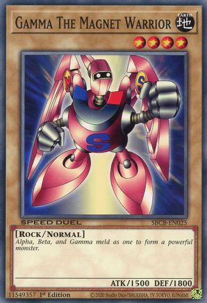 Gamma The Magnet Warrior (SBCB-EN025) - Speed Duel: Battle City Box 1st Edition - Premium Yugioh Single from Konami - Just $0.34! Shop now at Game Crave Tournament Store