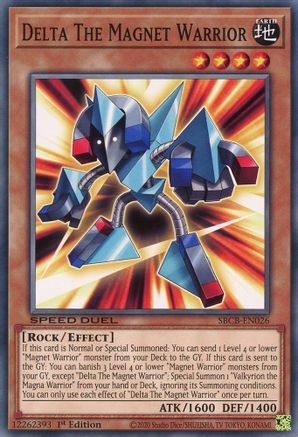 Delta The Magnet Warrior (SBCB-EN026) - Speed Duel: Battle City Box 1st Edition - Premium Yugioh Single from Konami - Just $1.66! Shop now at Game Crave Tournament Store