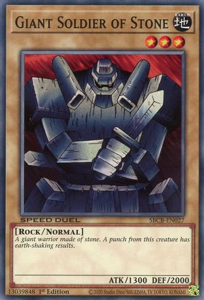 Giant Soldier of Stone (SBCB-EN027) - Speed Duel: Battle City Box 1st Edition - Premium Yugioh Single from Konami - Just $0.25! Shop now at Game Crave Tournament Store