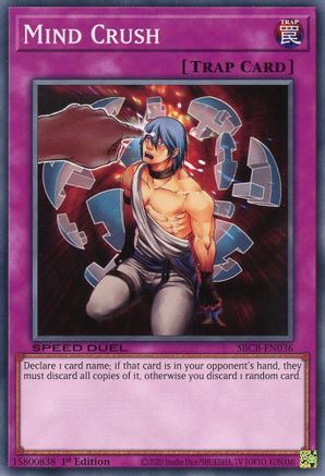 Mind Crush (SBCB-EN036) - Speed Duel: Battle City Box 1st Edition - Premium Yugioh Single from Konami - Just $0.08! Shop now at Game Crave Tournament Store
