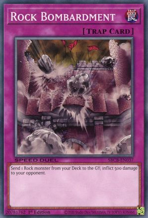 Rock Bombardment (SBCB-EN037) - Speed Duel: Battle City Box 1st Edition - Premium Yugioh Single from Konami - Just $0.25! Shop now at Game Crave Tournament Store