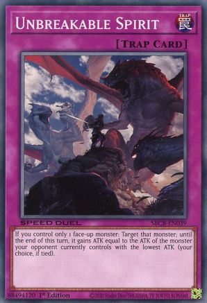 Unbreakable Spirit (SBCB-EN039) - Speed Duel: Battle City Box 1st Edition - Premium Yugioh Single from Konami - Just $0.25! Shop now at Game Crave Tournament Store