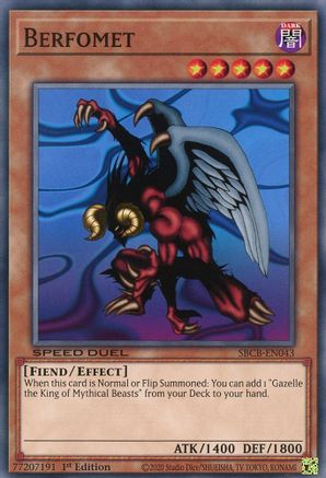 Berfomet (SBCB-EN043) - Speed Duel: Battle City Box 1st Edition - Premium Yugioh Single from Konami - Just $0.25! Shop now at Game Crave Tournament Store