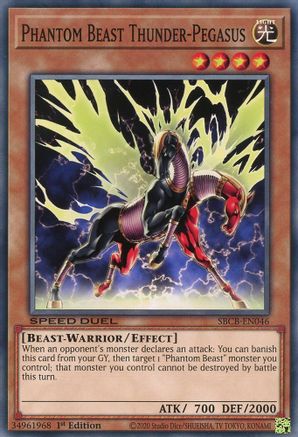 Phantom Beast Thunder-Pegasus (SBCB-EN046) - Speed Duel: Battle City Box 1st Edition - Premium Yugioh Single from Konami - Just $0.25! Shop now at Game Crave Tournament Store