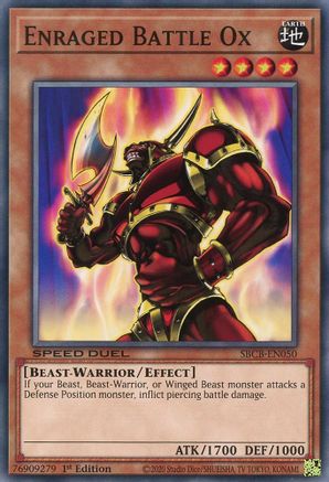 Enraged Battle Ox (SBCB-EN050) - Speed Duel: Battle City Box 1st Edition - Premium Yugioh Single from Konami - Just $0.25! Shop now at Game Crave Tournament Store