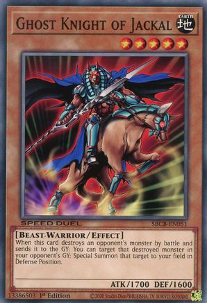 Ghost Knight of Jackal (SBCB-EN051) - Speed Duel: Battle City Box 1st Edition - Premium Yugioh Single from Konami - Just $0.21! Shop now at Game Crave Tournament Store