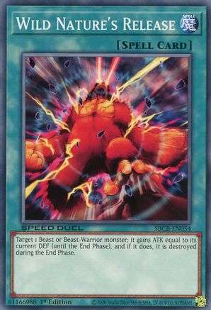 Wild Nature's Release (SBCB-EN054) - Speed Duel: Battle City Box 1st Edition - Premium Yugioh Single from Konami - Just $0.25! Shop now at Game Crave Tournament Store