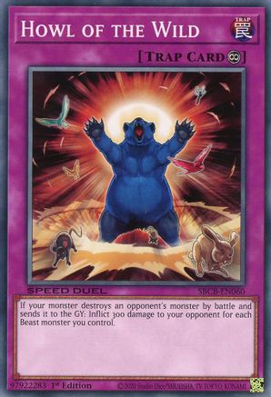 Howl of the Wild (SBCB-EN060) - Speed Duel: Battle City Box 1st Edition - Premium Yugioh Single from Konami - Just $0.25! Shop now at Game Crave Tournament Store