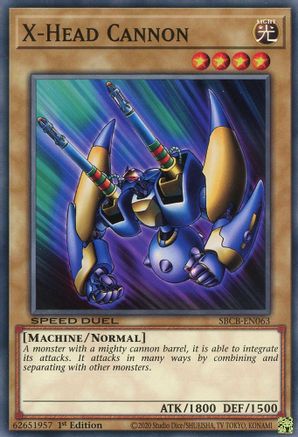 X-Head Cannon (SBCB-EN063) - Speed Duel: Battle City Box 1st Edition - Premium Yugioh Single from Konami - Just $1! Shop now at Game Crave Tournament Store