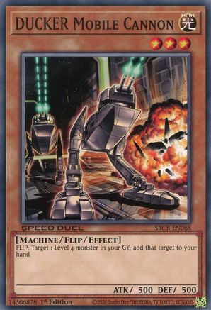 DUCKER Mobile Cannon (SBCB-EN068) - Speed Duel: Battle City Box 1st Edition - Premium Yugioh Single from Konami - Just $0.25! Shop now at Game Crave Tournament Store