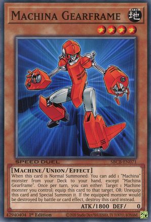 Machina Gearframe (SBCB-EN071) - Speed Duel: Battle City Box 1st Edition - Premium Yugioh Single from Konami - Just $1.34! Shop now at Game Crave Tournament Store