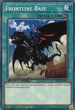 Frontline Base (SBCB-EN075) - Speed Duel: Battle City Box 1st Edition - Premium Yugioh Single from Konami - Just $0.30! Shop now at Game Crave Tournament Store